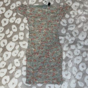 Flower off the shoulder dress brand new